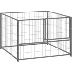 vidaXL Psí kotec stříbrný 100 x 100 x 70 cm ocel – Zboží Dáma