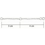 Fantasy Šperky Prodlužovací stříbrný řetízek 7 cm P3559 – Zboží Dáma