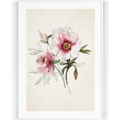 Plakát / Obraz Luční květy A4 - 21 x 29,7 cm Pololesklý saténový papír – Hledejceny.cz