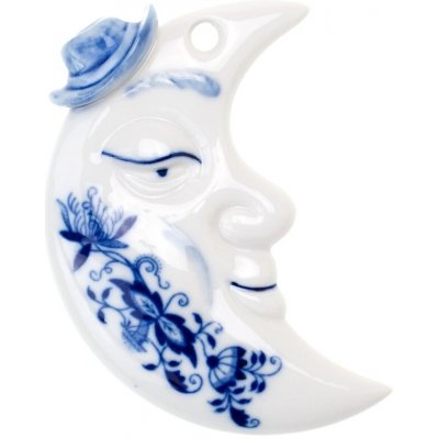Cibulák Dubí Vánoční ozdoba měsíček oboustranný cibulový porcelán 10623 – Hledejceny.cz