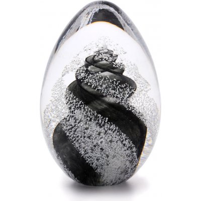 Artcristal Bohemia Skleněné těžítko vajíčko 09, Kouřově černá, 7 cm | České sklo z rodinné sklárny – Zboží Dáma