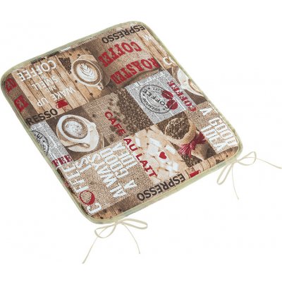 Bellatex hladký EMA Káva hnědá, červená 40 x 40 cm – Zboží Dáma