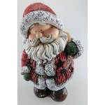 Xecco Postavička 16506 Santa držící batoh LED polyresin 22cm – Hledejceny.cz