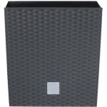 Prosperplast RATO LOW Květináč 20x20x20,2 cm ratan antracit – Sleviste.cz