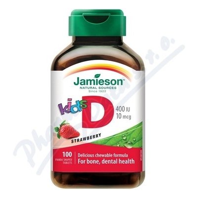 Jamieson Vitamín D3 Kids Jahoda 100 tablet