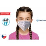 Dama Trade respirátor FFP2 vhodný pro děti světle růžové kytky 10 ks – HobbyKompas.cz