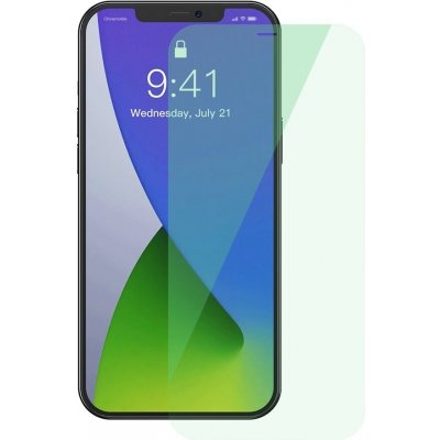 Baseus 2x zelené tvrzené sklo 0,15 mm s filtrem proti modrému světlu iPhone 12 Pro Max (SGAPIPH67N-LQ02) 6953156231405 – Zboží Živě