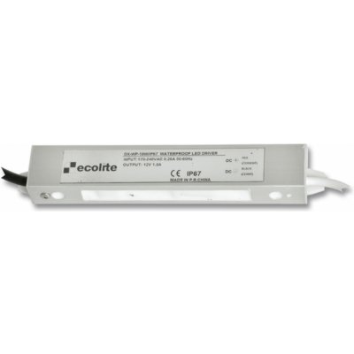 Ecolite El. trafo 230V-12V,1.5A,18W DX-WP-18W/IP67 – Sleviste.cz