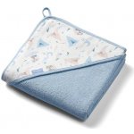 BABYONO Osuška s kapucí froté 100 x 100 modrá – Zboží Dáma