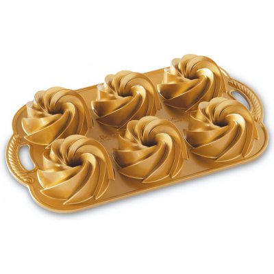 Nordic Ware forma na 6 malých bábovek zlatá 6x160 ml – Zboží Dáma