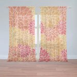 Sablio Záclony Barevné květiny: 2ks 150x250cm – Hledejceny.cz