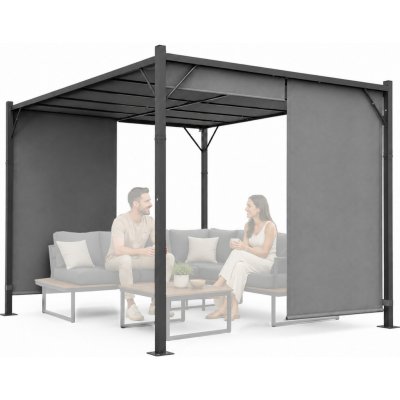 Zahradní pergolaMultiGarden DN-FG-632-4 3x4 m se stahovacím zastíněním šedá – Hledejceny.cz