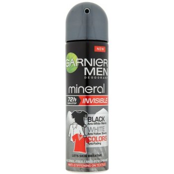 Garnier Men Mineral Invisible Black & White Colors deospray 150 ml