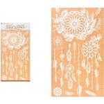 Anděl samolepící dekorace 10462 bílý lapač snů s glitry 24 x 47,5 cm – Hledejceny.cz