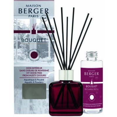 Maison Berger Paris Aroma difuzér Cube + náplň Pro voňavý domov Vůně vody a pudru 100 ml – Zboží Dáma