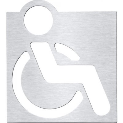 Sapho WC vozíčkář cedulka 120x120 mm, broušená nerez, XP043 – Zboží Dáma