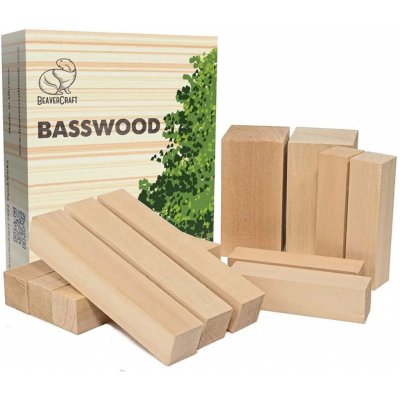 BeaverCraft polotovary Wood Carving Blocks Set 12pcs of Basswood lípa