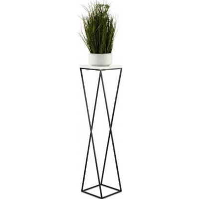 HowHomely Stojan na květiny LOFT 100x24 cm černá/bílá DD0416 – Zbozi.Blesk.cz