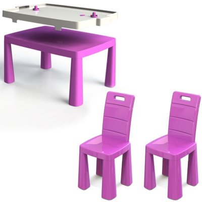 Cymbergaj Dětský stolek se vzdušným hokejem 2v1 Růžová