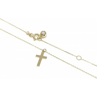 Diante Zlatý řetízek s přívěskem křížek 59638379 – Zboží Mobilmania