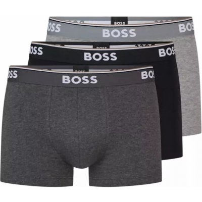 Hugo Boss pánské boxerky 3 pack černé a šedé