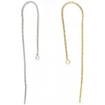 Řetízkové náušnice 316L s otevřeným kroužkem - 1Ks - Light Gold SL / 1Ks – Hledejceny.cz