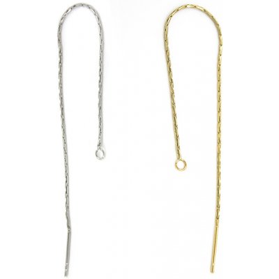 Řetízkové náušnice 316L s otevřeným kroužkem - 1Ks - Light Gold SL / 1Ks – Hledejceny.cz