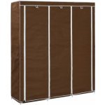 Vidaxl 282454 Wardrobe with Compartments and Rods Brown 150x45x175 cm Fabric – Zboží Dáma