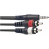 Stagg SYC1/MPS2CM E, 2x RCA Jack 3.5 mm stereo, 1 m