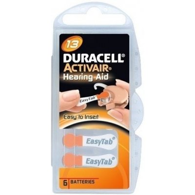Duracell Activair DA 13 baterie do naslouchátka 6ks 4043752174694 – Zbozi.Blesk.cz