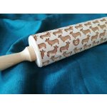 ArtWoodenCorner Dřevěný váleček se vzorem na těsto 42 cm Pes – Hledejceny.cz