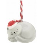 Sass & Belle Sleeping Cat vánoční ozdoba bílá – Hledejceny.cz