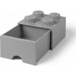 LEGO® Box 4 šuplík 25x25x18cm sv.šedý – Zboží Dáma