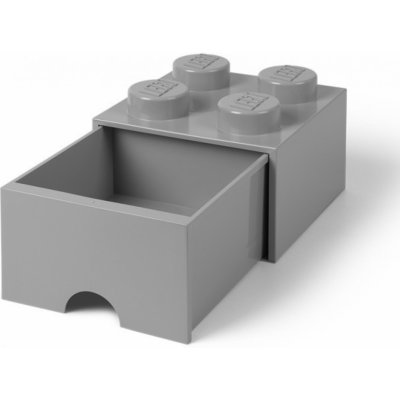 LEGO® Box 4 šuplík 25x25x18cm sv.šedý