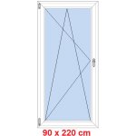 Soft Balkonové dveře otevíravé a sklopné Černá krupička/Černá krupička levé 90 x 220 cm – Hledejceny.cz