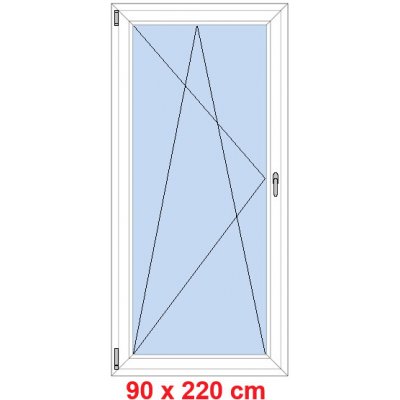 Soft Balkonové dveře otevíravé a sklopné Černá krupička/Černá krupička levé 90 x 220 cm – Hledejceny.cz