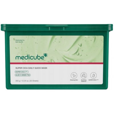 Medicube Super Cica Daily Quick Mask Zklidňující sada pleťových masek 30 ks 300 g – Zboží Dáma