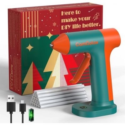 Tavná pistole na baterie, bezdrátová tavná pistole, bezdrátová tavná pistole s tavnými tyčinkami 7 – Sleviste.cz