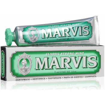 Marvis Classic Strong Mint zubní pasta bez fluoridu 75 ml