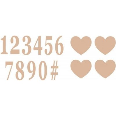 CHAKS Číslice nalepovací a srdce Rose Gold 7,5 cm 16 ks – Hledejceny.cz