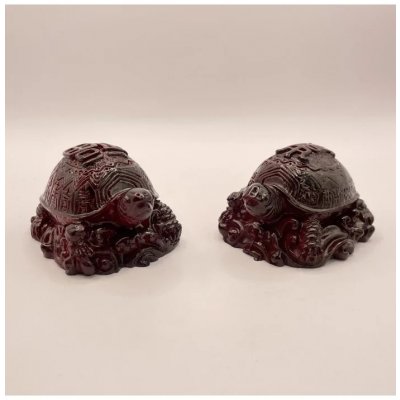 Šoška Feng Shui - 2 želvy, Tmavě Červená – Zboží Mobilmania