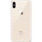 Pouzdro iSaprio - Handwriting 01 iPhone XS Max bílé – Zboží Mobilmania
