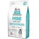 Brit Care Mini Grain-free Light & Sterilised Rabbit & Salmon 2 kg – Zboží Dáma