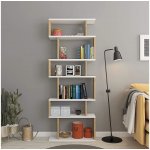 Kalune Design Bates knihovna bílá/přírodní 60x160x19.6 cm – Zboží Mobilmania