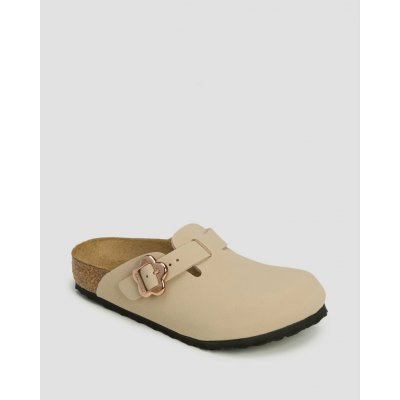 Birkenstock Boston Big Buckle Narrow dámské pantofle béžové – Zboží Mobilmania