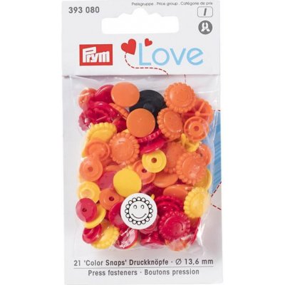 Prym Patentky plastové květiny 13,6 mm, žlutá, oranžová, červená – Zboží Mobilmania