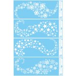 Okenní fólie pruhy 60 x 22,5 cm Vločky hvězdy set – Hledejceny.cz
