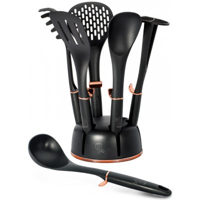 Berlinger Haus 7dílná sada kuchyňského nářadí se stojanem BLACK- ROSE GOLD 19546 BH/6209AN – Zboží Mobilmania