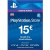 Herní kupon PlayStation dárková karta 15€