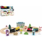 Jadore DŘEVO Vlakové nádraží herní set 34 dílků – Zboží Dáma